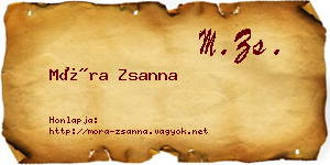Móra Zsanna névjegykártya